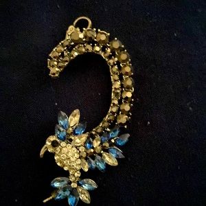 Cobalt Blue peacock cuff earring. FREE WITH BUNDLE